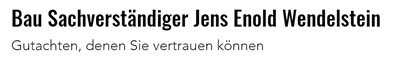 Bau Sachverständiger Jens Enold Wendelstein Logo